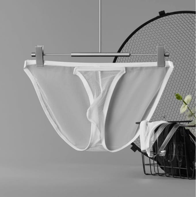 Transparent mesh thong